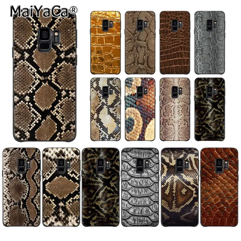 

MaiYaCa python yellow gold Snake skin Soft Phone Case for Samsung Galaxy S9 plus S7 edge S6 S10 Lite S10Plus S10E S8 plus