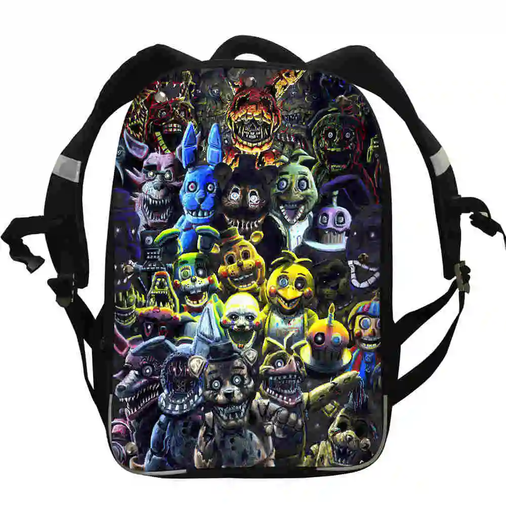 Рюкзаки FNAF с рисунком животных тигра щенка кота Freddy Чика Фокси школьные сумки для