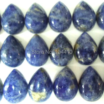 

8x10mm New Sodalite stone Teardrop CABs Cabochon Semi-precious Beads Back Flat Wholesale