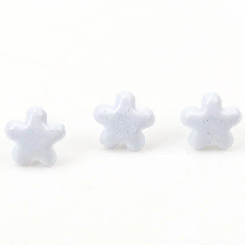 White Pink Pastel Flower Brads Scrapbooking Embellishment Fastener Brads Metal Crafts Diy shoes Decoration Spikes 50PCs 10mm