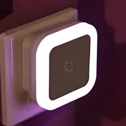 Оптовая продажа Smart Auto Вкл/светодио дный Выкл Свет сенсор светодиодный ночник Настенный штекер в направляющий свет для внутренних детей