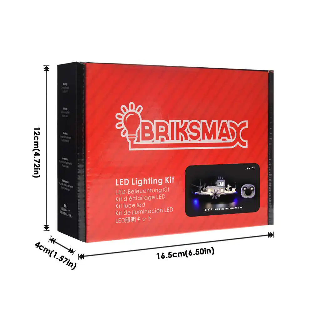 BriksMax Led Light Up Комплект для идей Steamboat Willie строительные блоки, совместимые с 21317(не включает модель - Цвет: Briksmax Light Set