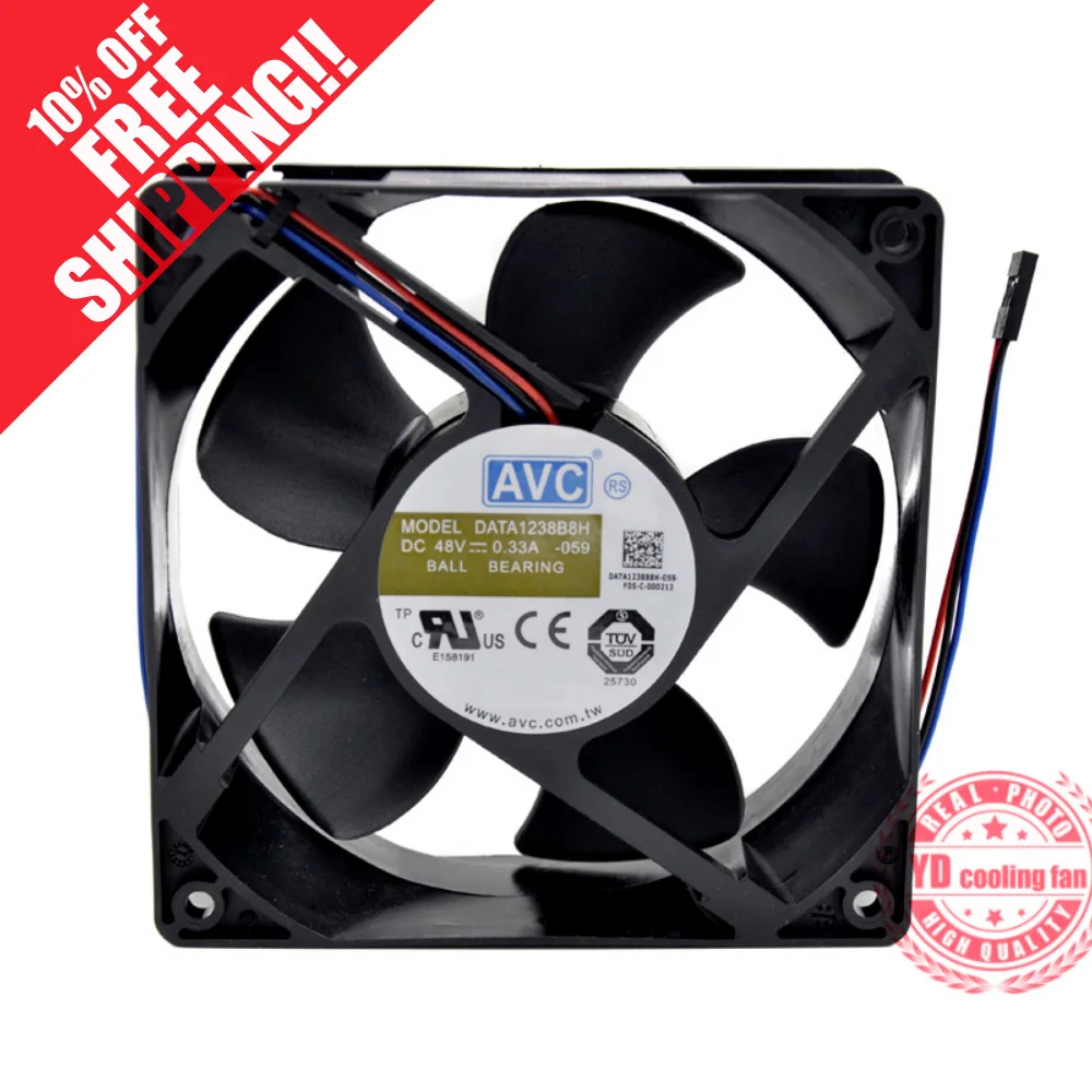 

Вентилятор Охлаждения AVC 12038 DATA1238B8H -059, DC48V, 120 A, * 38 мм