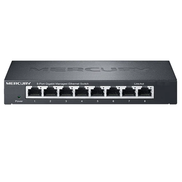 

Chinese-Firmware, 8 Ports 1000M Gigabit Managed Ethernet Switch, 100/1000Mpbs Manageable Network Switches, QoS, IGMP, VLAN, Loop