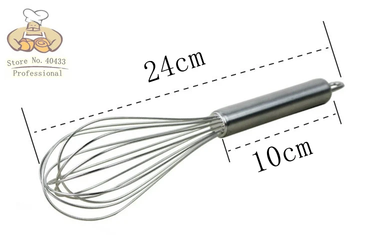 Венчик для взбивания из нержавеющей стали, кухонный инвентарь для приготовления пищи - Цвет: 24cm