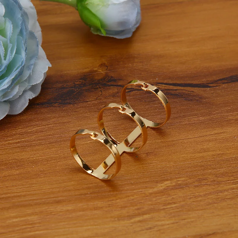 2Pcs Creative Metal Loose Leaf Book Binder Hinged Rings Scrapbook Clips Craft Photo Album Flat Ring Binder Desk Calendar Circle