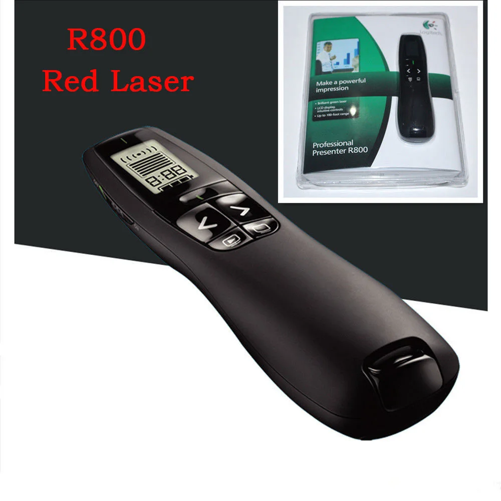Лазерная указка Logitech Presenter R800 красная 5 мВт с таймером и ЖК дисплеем|logitech professional