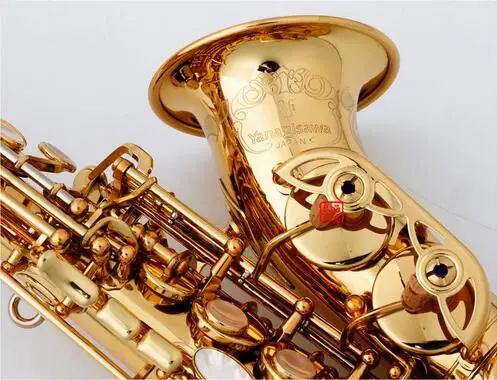 

Japan Curved Soprano Saxophone SC991 SC-WO10 Gold Lacquer Sax Curved Soprano Musical Instruments Professional Included Case