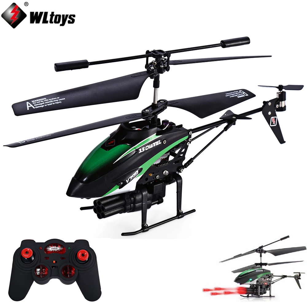 

WLtoys V398 RC Helicopter 3.5 CH Missiles Launching IR Remote Control Helicopter with Gyro/LED Light