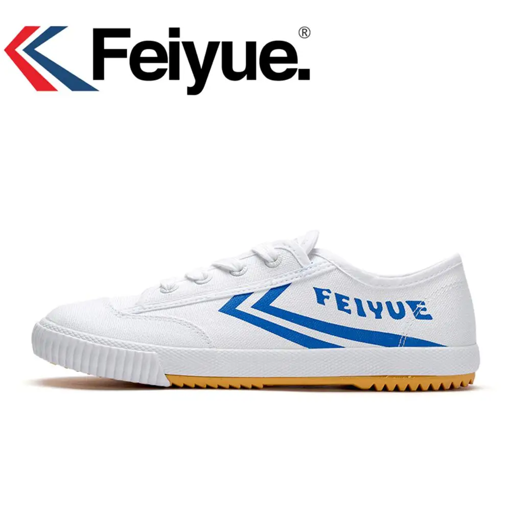Feiyue/Классическая обувь для боевых искусств, нескользящая, дышащая, обернутая, для мужчин и женщин, парусиновая обувь для кунг-фу - Цвет: white blue