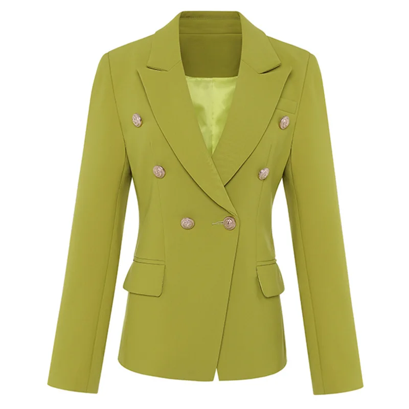 

Fashion double breasted women jackets New 2018 spring autumn Blazers coats Elegant slim Fit OL coat D052