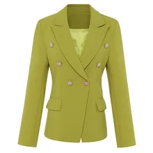 Fashion double breasted women jackets New 2018 spring autumn Blazers coats Elegant slim Fit OL coat D052
