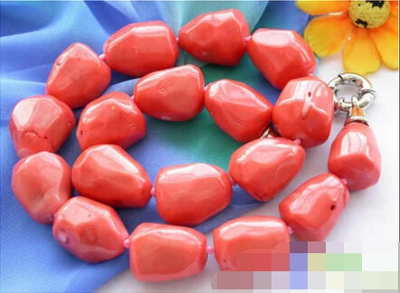 

3188 massive pink coral bead NECKLACE