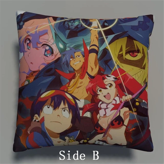 Tengen toppa gurren lagann anime manga dois lados fronha capa de almofada  otaku presente 469 - AliExpress