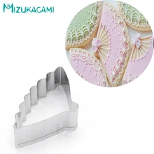 Резак печенья для торта из нержавеющей стали Форма вентилятора помадка торт инструмент DIY кухонные принадлежности для выпечки MS-00259