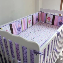 Промо-акция! 5 шт. детская кроватка хлопчато-бумажные занавески для детской кроватки бампер хлопковые комплекты для детей Детское постельное белье кровать вокруг бампер(4 бампер+ покрывало