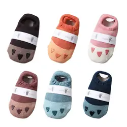 Милые носки-тапочки для новорожденных мальчиков и девочек, нескользящие носки для малышей, 2019