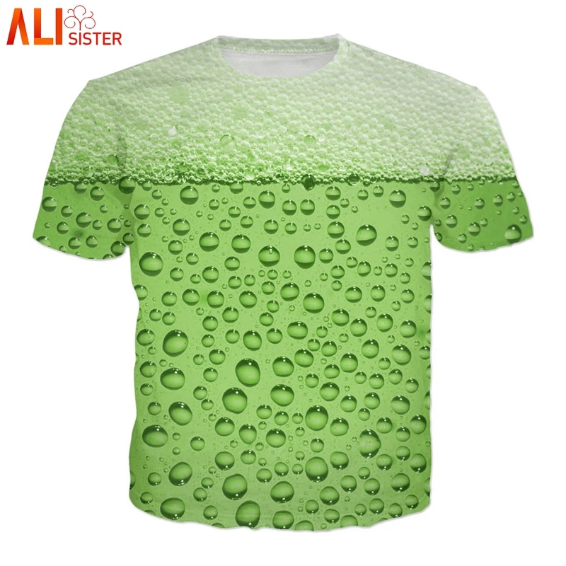 

Alisister Green Beer T Shirt Men Women Funny Summer 3d T-shirts Hip Hop Tshirt Camisetas Tee Shirt Camiseta Hombre Manga Corta