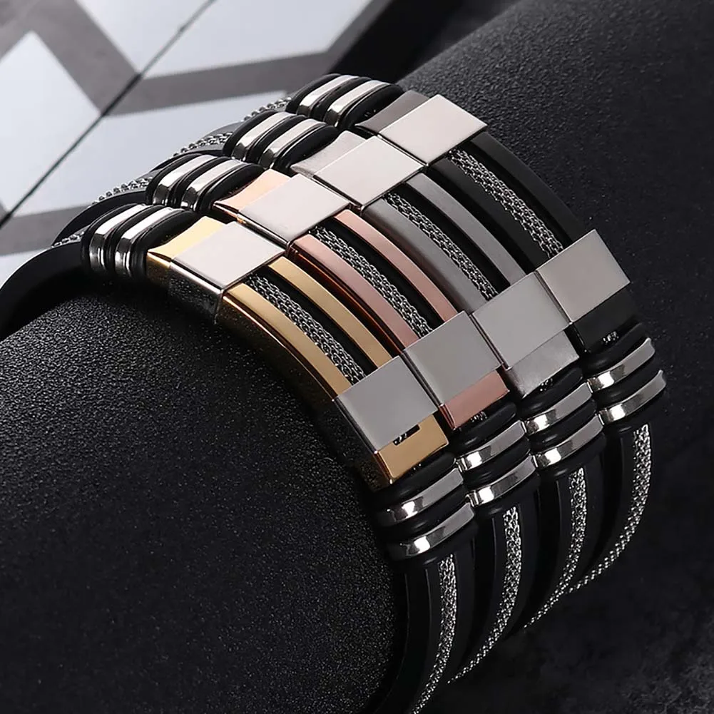 Unique bangle bracelet Men Titanium Steel Hand Chain Handmade Bracelet Bangle Club Jewelry Gift New bangles