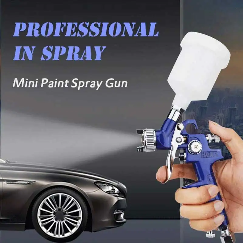 

New Mini HVLP Air Paint Spray Guns Tool Car Detail Sprayer Gravity Repairing Kit NE