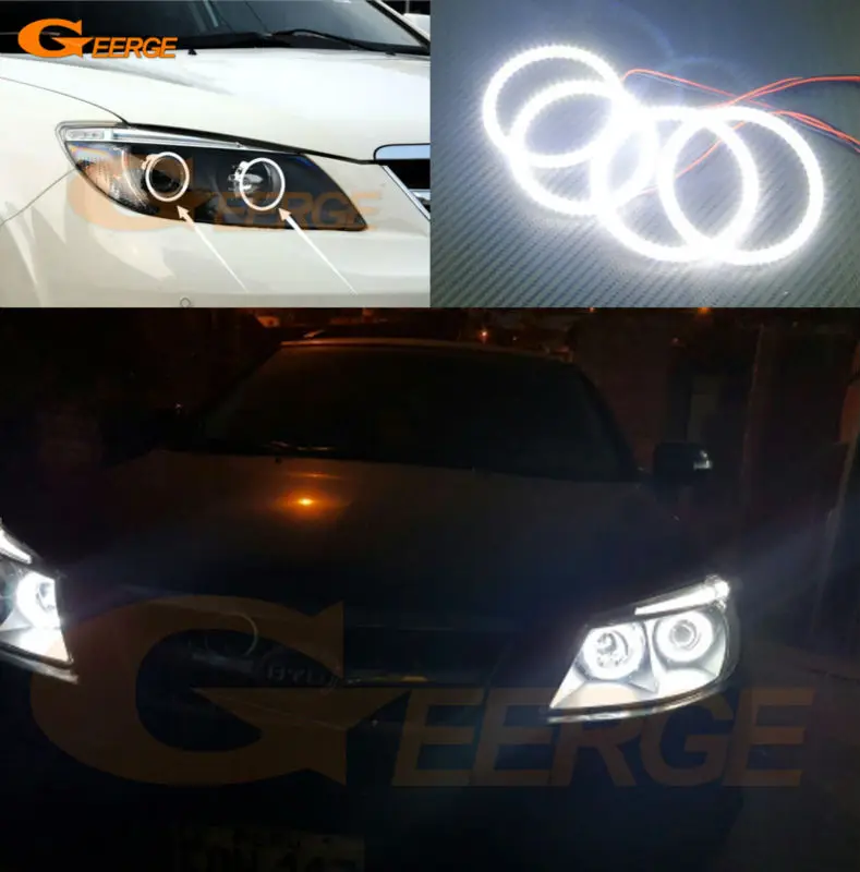 

For BYD S6 2011 2012 2013 2014 Excellent led angel eyes Ultra bright illumination smd led Angel Eyes Halo Ring kit