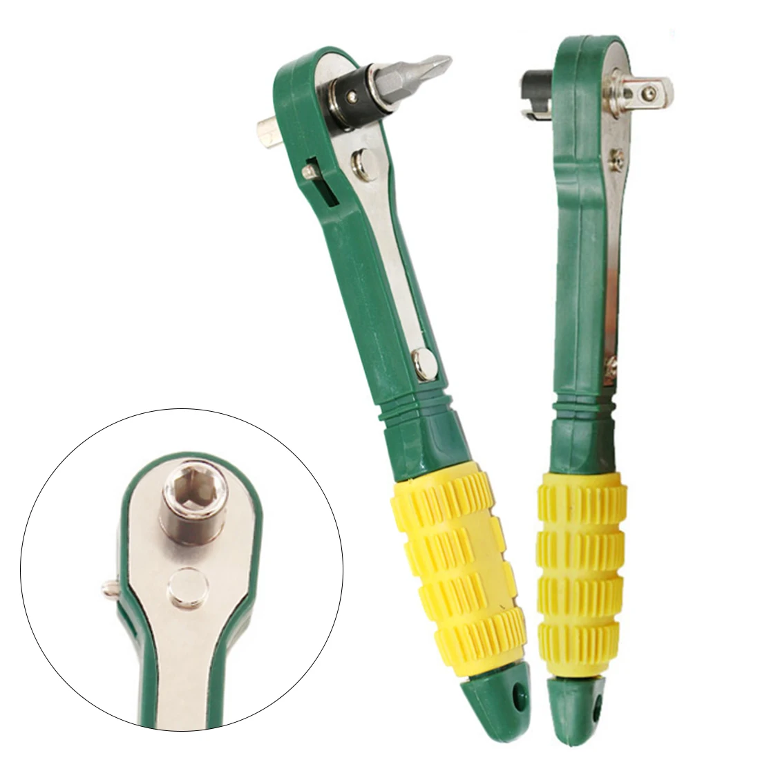 

Ratchet Socket Wrench Mini 1/4 Head Screwdriver Pole With Dual-head Home Tool Accessory Hand Tools