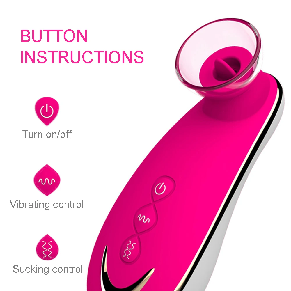 Oral Clitoris Sucking Stimulator Tongue Vibrator Nipple Sucker Breast Enlarge Massager Vibrator Sex Toys for Women Adult Product (3)