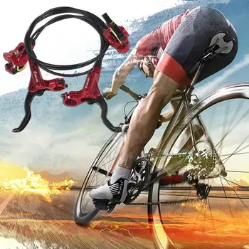 

1 Pair hot Mountain Road Hydraulic Brake Kit 750/1350 Mm MTB Bicycle Over 395/447 Oil Disc Brake Set Front And Rear Bike Parts