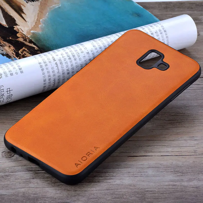 Чехол для Samsung Galaxy J4 J6 Plus prime роскошный винтажный кожаный чехол 2018 plus coque funda |