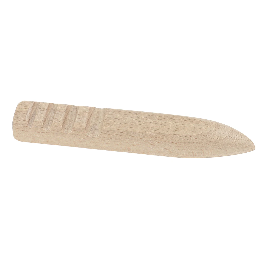 3pcs Wood Leather Edge Slicker + 10pcs Wool Daubers Assisted Dyeing Wool Ball Applicator Leather Craft DIY Hand Tool Set