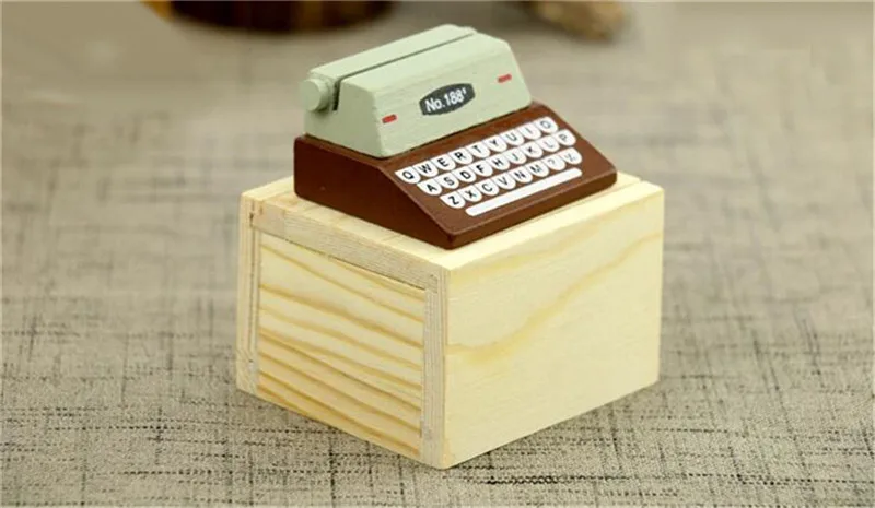 Home Decor Ретро Винтаж машинки мини-музыкальная шкатулка механизм деревянные рукоятки Music Box игрушки с днем рождения подарок