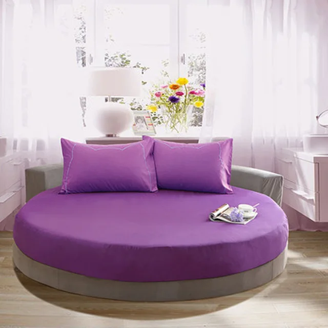 online shop 1pc hoeslaken color round bed sheets solid color 100 round fitted sheet