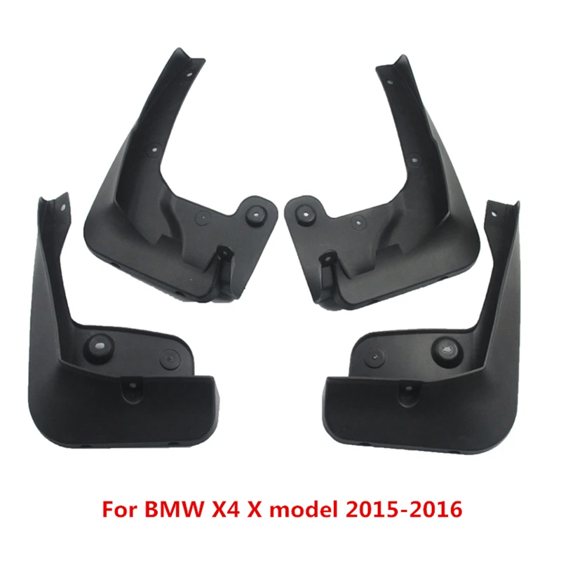 

4Pcs For BMW X4 X-model 2015 2016 Years Black Front Rear Molded Car Mud Flaps Splash Guards Mudguard Mudflaps Fenders