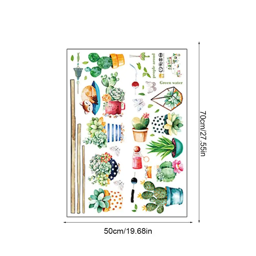 Kid Plant Potted Shop Glass Door Wall Stickers Living Room Bedroom Wardrobe Porch TV Background Self-adhesive Wall Sticker Kid Plant Potted Shop Glass Door Wall Stickers Living Room Bedroom Wardrobe Porch TV Background Self-adhesive Wall Sticker
