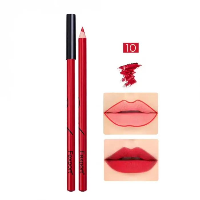 6/12 Pcs/Set Sexy Matte Lip Stick Lipliner Lip Liner Pencil Matt Nude Lipsliner Pen Set Beauty Makeup Tool Cosmetic