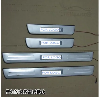 Аксессуары подходят для 2003 2004 2005 2008 2013 MAZDA 3 LED Накладка на порог из нержавеющей