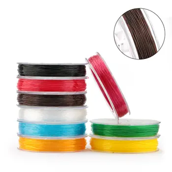 

1 Roll Beading Making String Jewelry 0.5-1.5MM Stretch colorful Stretchy Elastic Rope line Beads Cord for Necklace & Bracelet