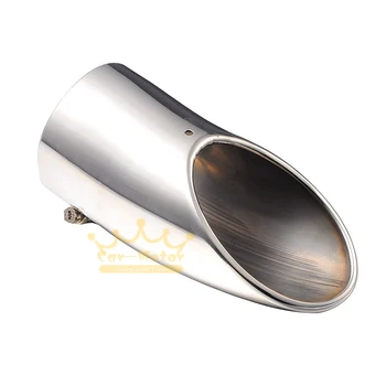 

Car Curved Muffler End Exhaust Trim Tail Pipe Car Tip Exhaust Systems Silver Exhaust Replacements (0233)