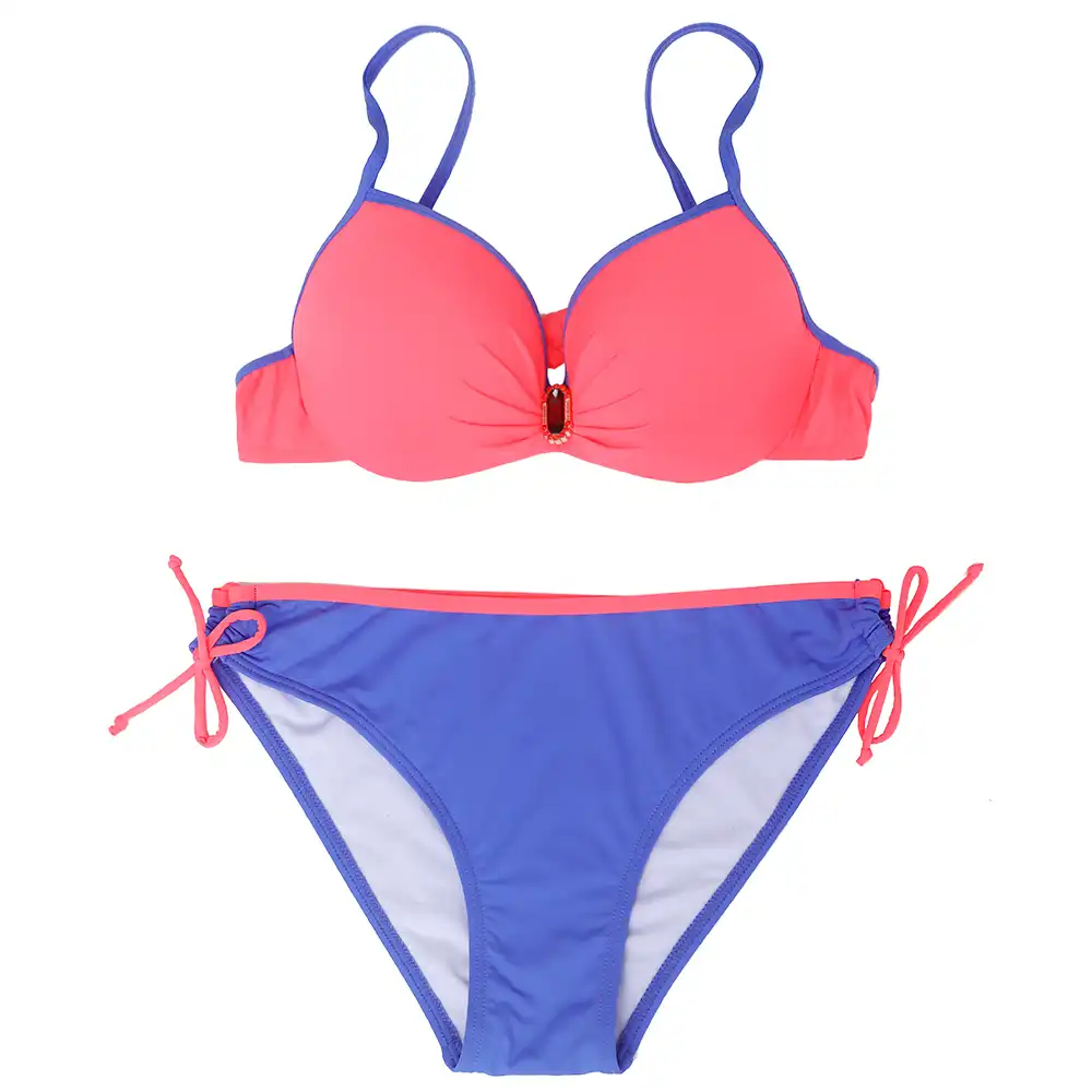 push up bikinis sexy women bathing suits candy color swimming