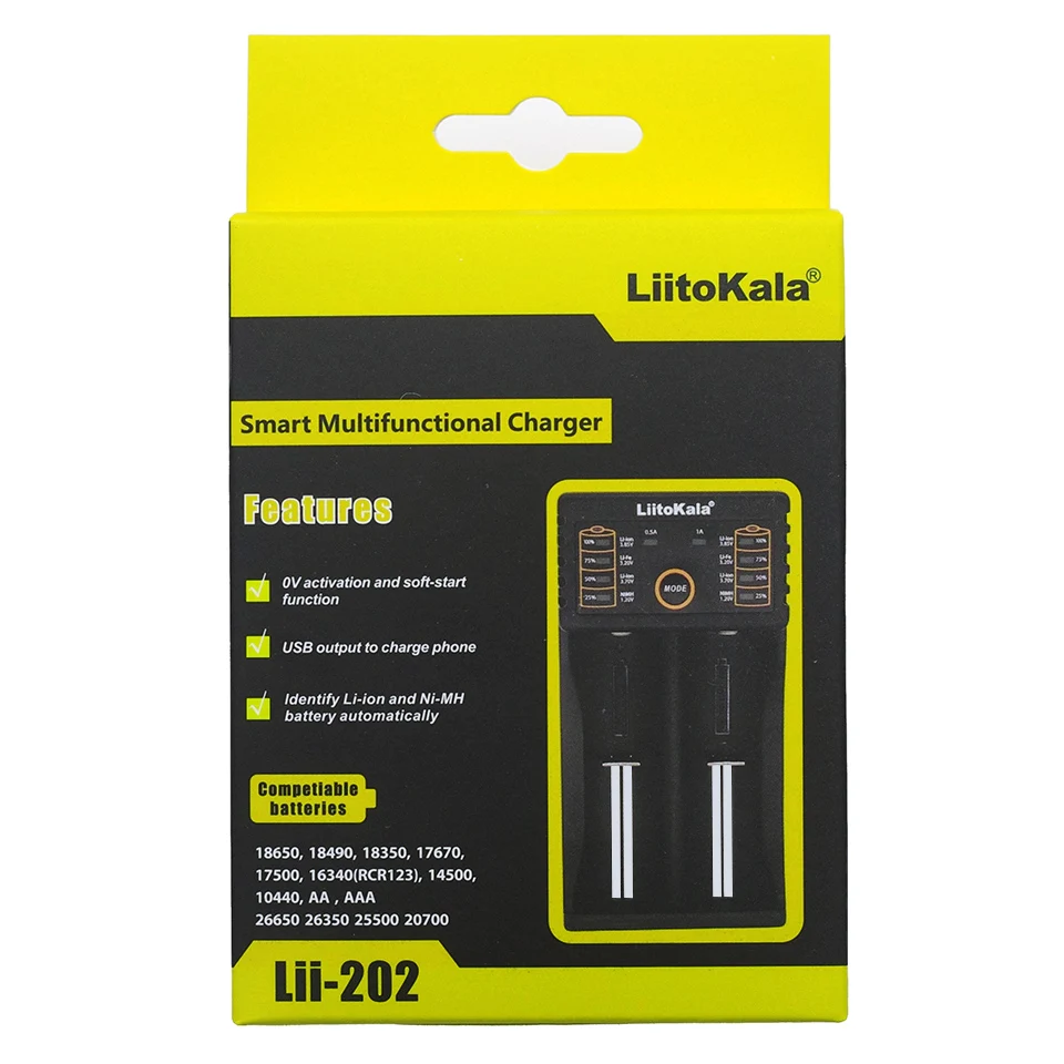Liitokala Lii-100 Lii-202 Lii-402 Lii-PD4 LCD Battery Charger, Charging 18650 3.7V 18350 26650 18350 NiMH Lithium Battery Liitokala Lii-100 Lii-202 Lii-402 Lii-PD4 LCD Battery Charger, Charging 18650 3.7V 18350 26650 18350 NiMH Lithium Battery