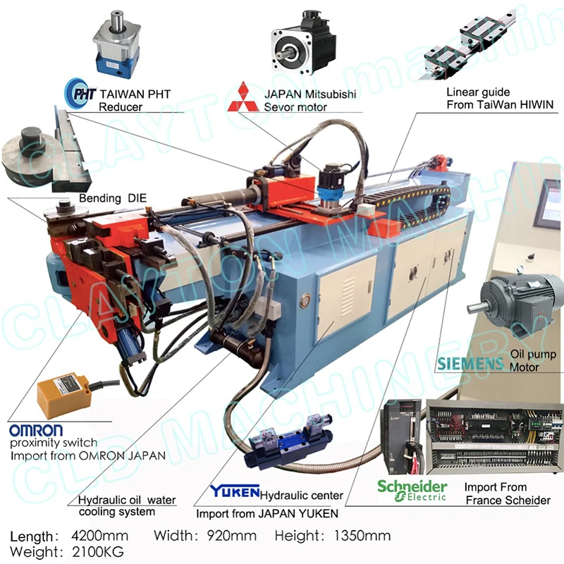Трубогибочный станок с ЧПУ Гидравлический Стальной DW50CNC4A2S с высоким качеством