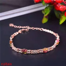 KJJEAXCMY fine jewelry S925 pure silver bracelet natural tourmaline diamond jewelry bracelet wholesale jewelry free shipping. koraba fine jewelry natural millettia dielsiana bracelet retro couple gifts free shipping