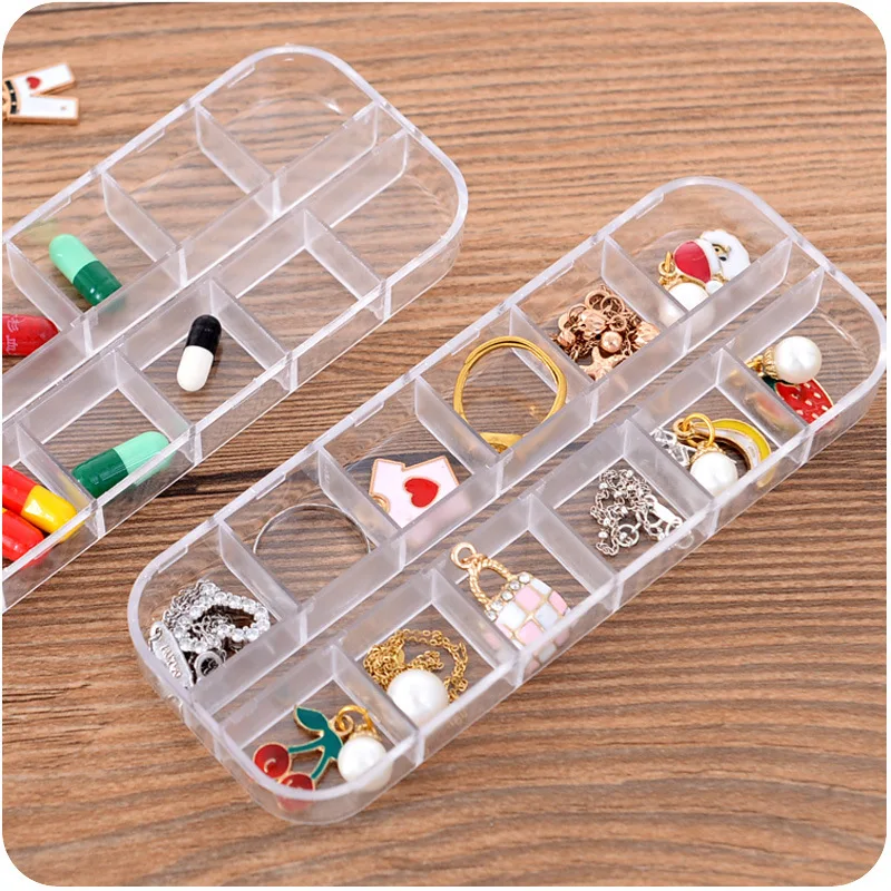 

Junejour 12 Slots Plastic Jewelry Storage Box Transparent Clear Beads Earring Jewelry Organizer Container Diamond Embroidery Box
