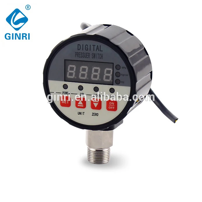 

GINRI Digital Pressure Switch Control Digital LCD 0-0.2,0-0.5Mpa Pump Pressure Protection Controller