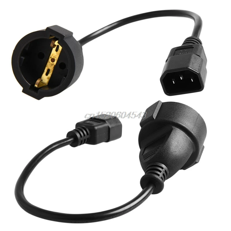 

UPS/PDU Power Lead IEC 320 C14 Male To CEE7 European Female Adapter Cable 35CM R02 Drop ship