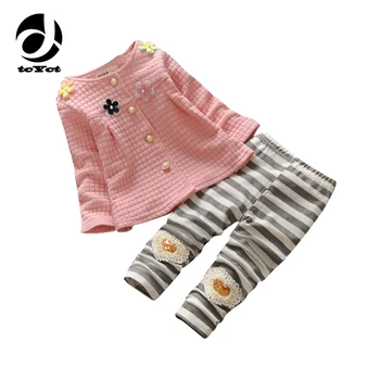 

tcYct 2017 Baby Girl Clothes Spring Fashion Newborn Baby Girls Clothes Set Cotton Full Sleeve Clothing Roupa De Bebe Menina