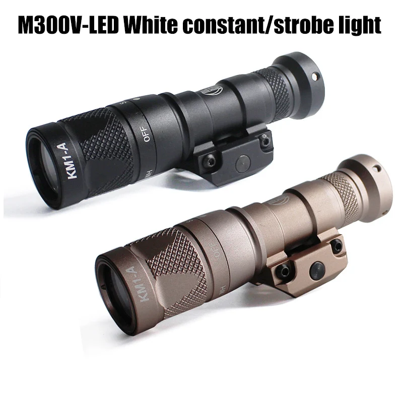 

M300V Tactical Light Mini Weaponlight Wihte LED Light 400 Lumens Output Constant/Momentary/Strobe Flashlight for Hunting