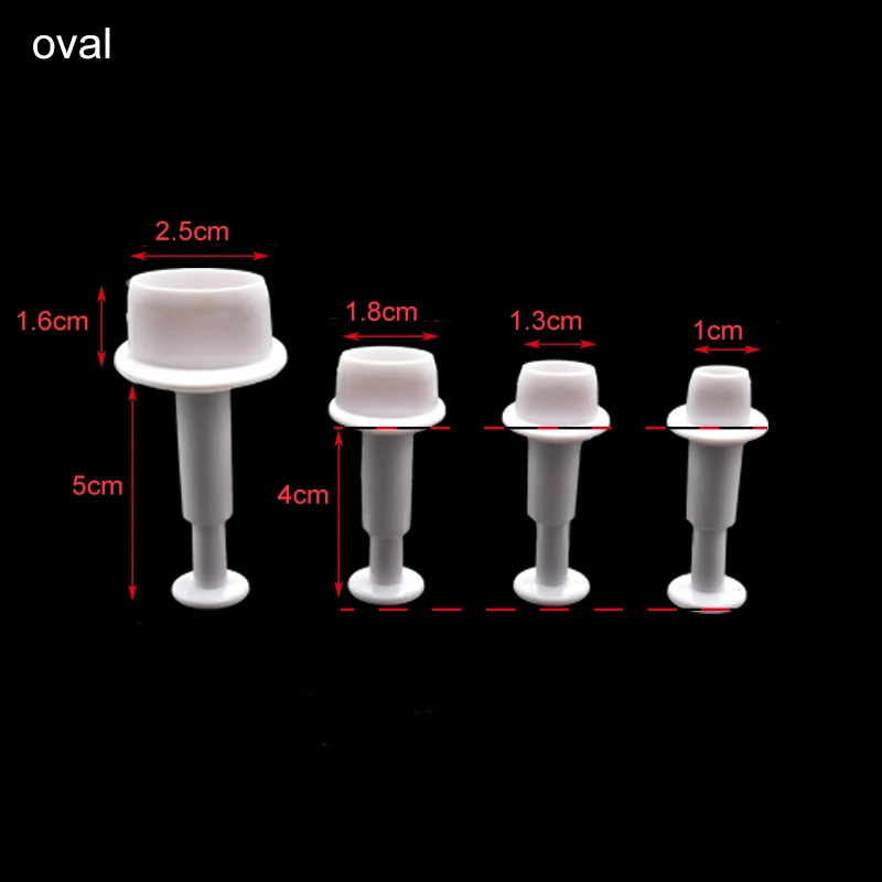 oval 4 шт./компл. нож для бисквита пищевой пластиковый резак Овальный/круглый нож для бисквита помадка торта формы торта украшения инструменты - Цвет: oval