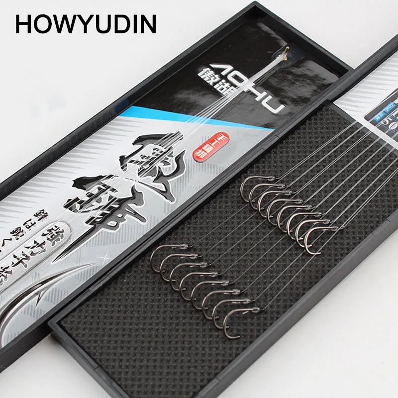 

8Pcs/Lot Subline Double Hooks Set Fishing Hook Barbe Two-Line Hooks Stainless Steel Fishhooks Sharp Fishing Hooks Anzol Pesca