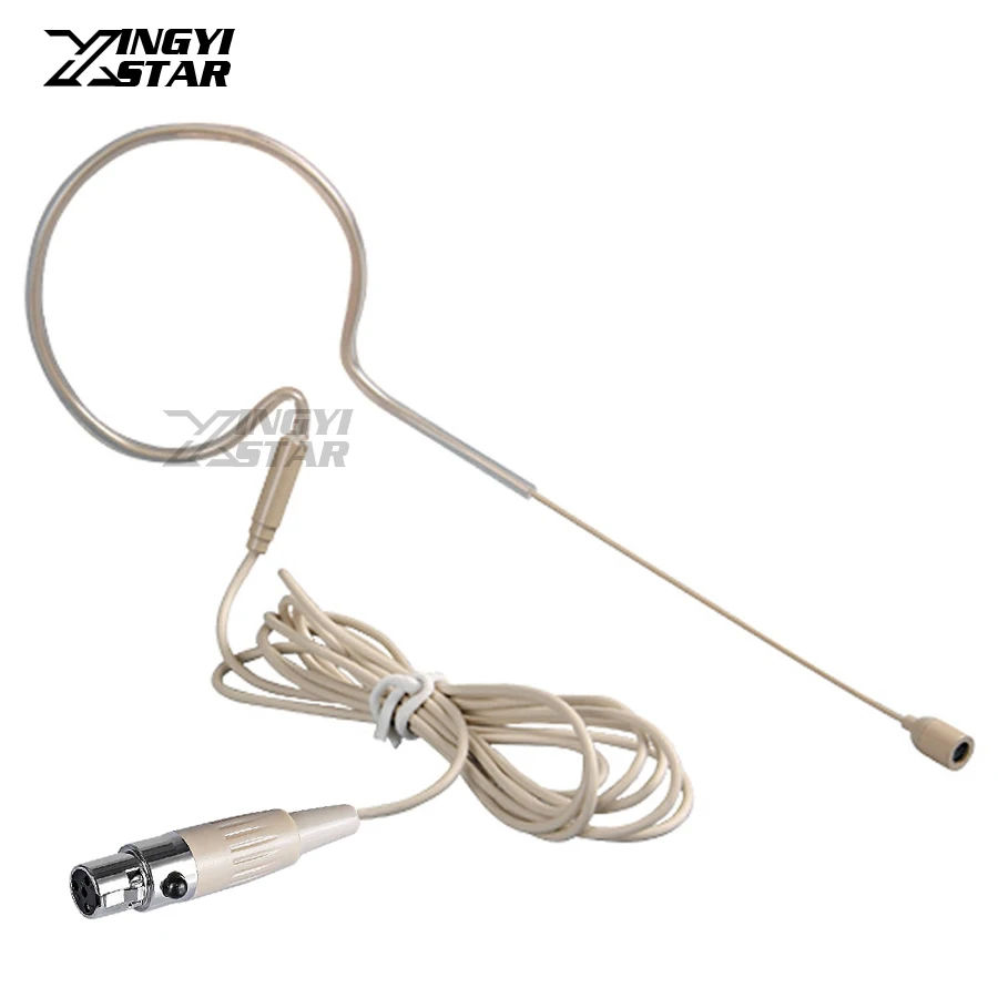 Проводной конденсаторный микрофон для Shure Mini XLR 4 Pin TA4F с одним заушным крючком